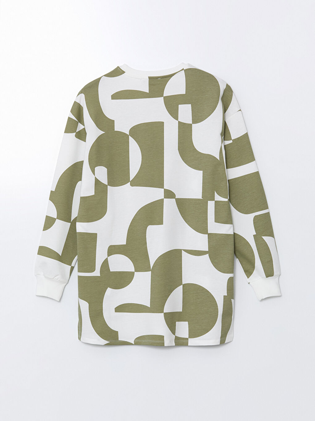 LCWAIKIKI Classic Crew Neck Patterned Oversize Women's Sweatshirt Tunic -S5NH99Z8-LRL
