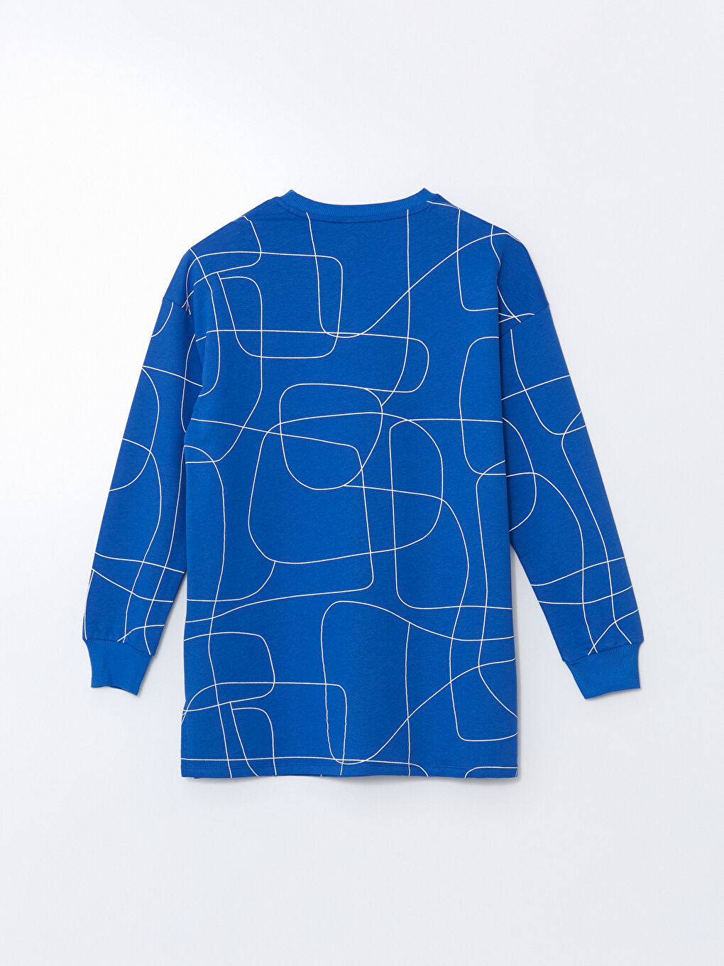 LCWAIKIKI Classic Crew Neck Patterned Oversize Women's Sweatshirt Tunic -S5NH99Z8-MRN