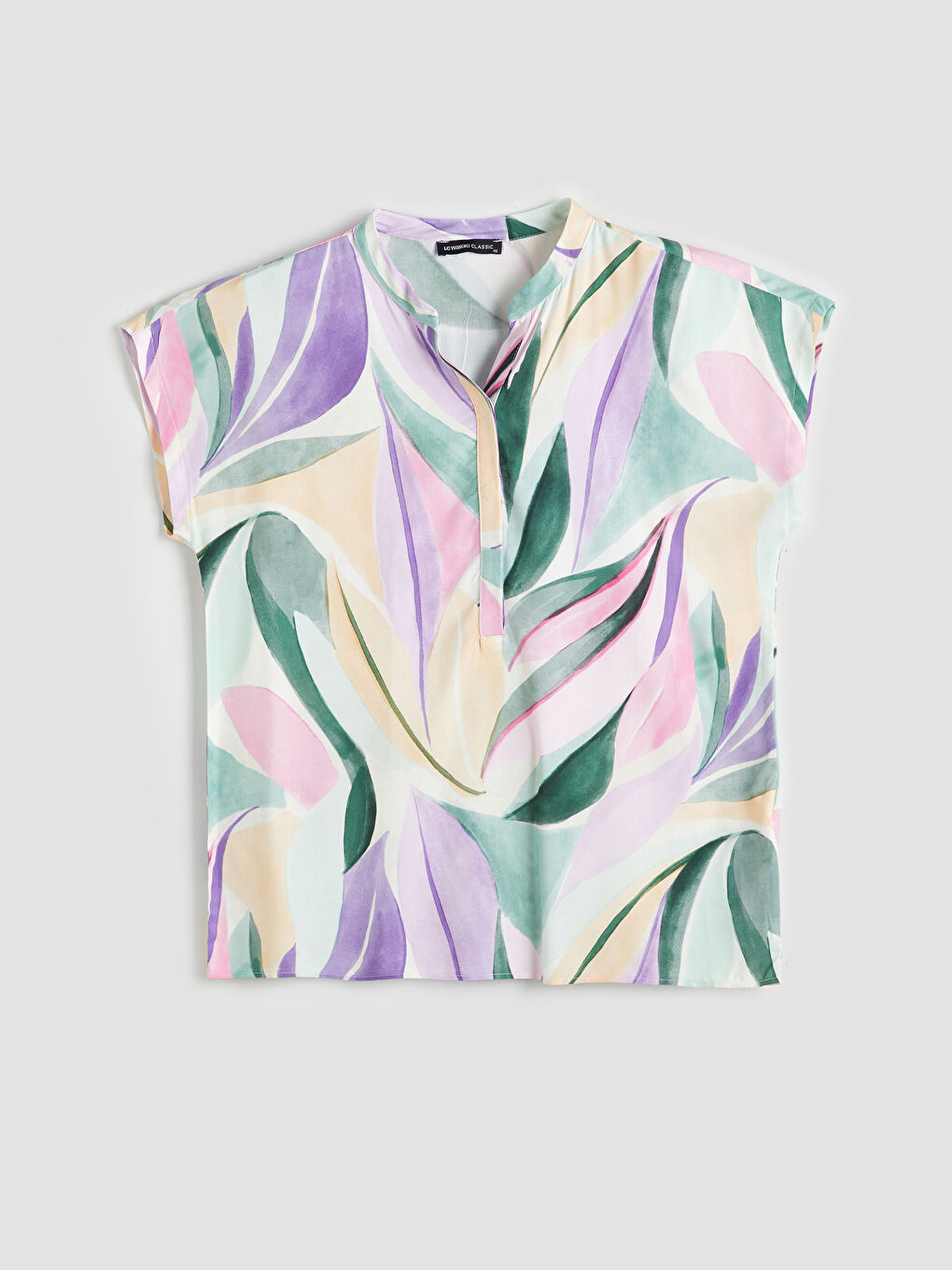 Notch Neck Floral Blouse -S5NI04Z8-F9C