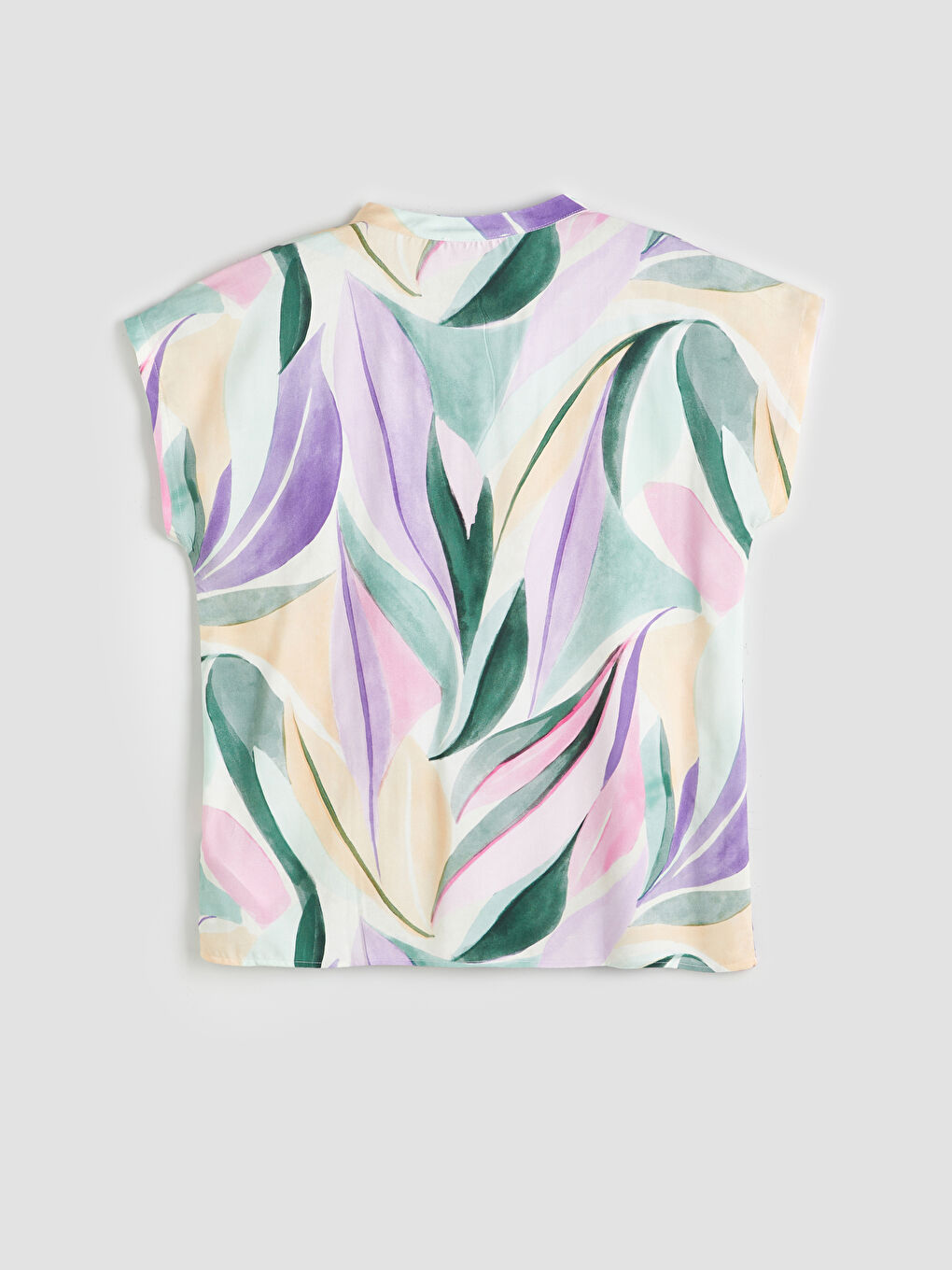 Notch Neck Floral Blouse -S5NI04Z8-F9C