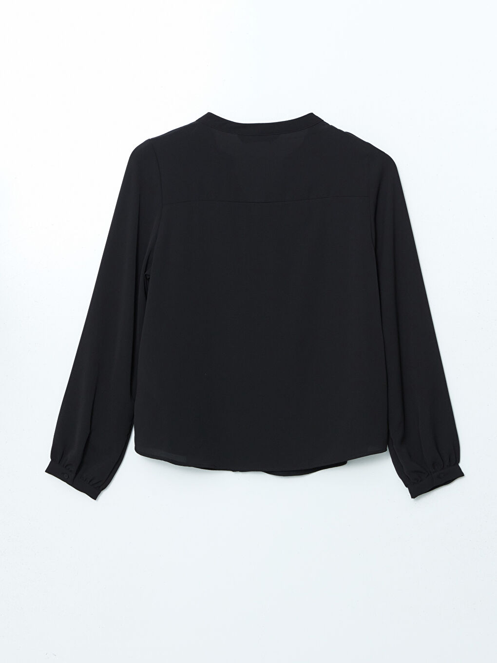 LCWAIKIKI Classic Siyah Kaçık Yaka Oversize Kadın Bluz - 5