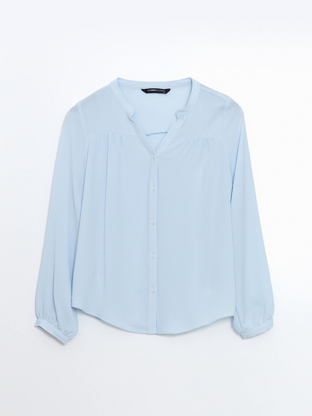 Mavi Kaçık Yaka Oversize Kadın Bluz-4