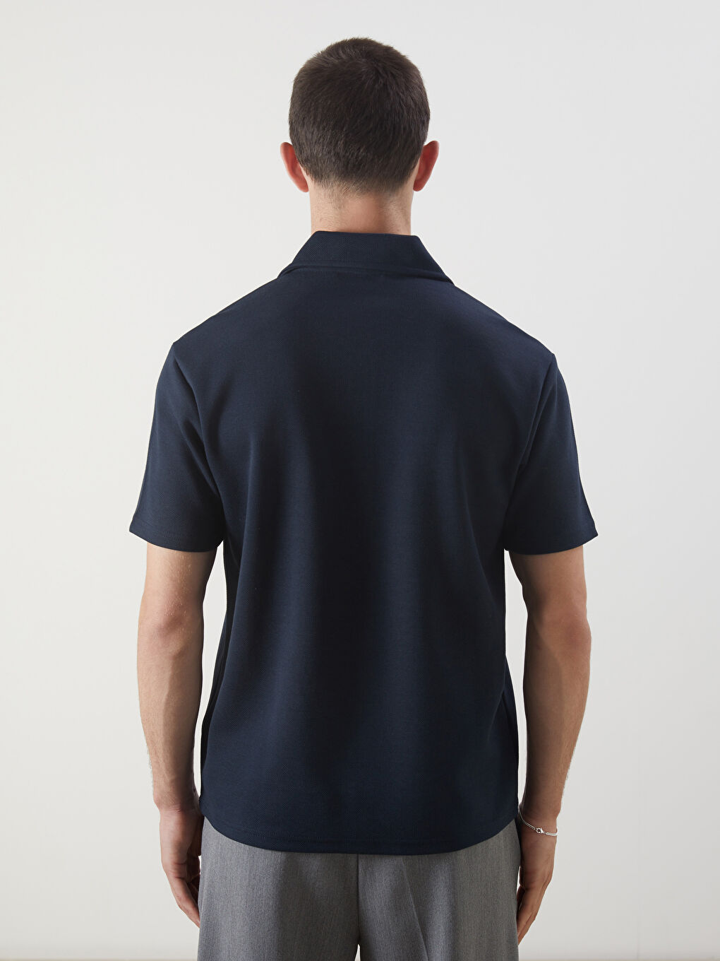 Polo Neck Short Sleeve Men's T-Shirt -S5NI41Z8-RFH