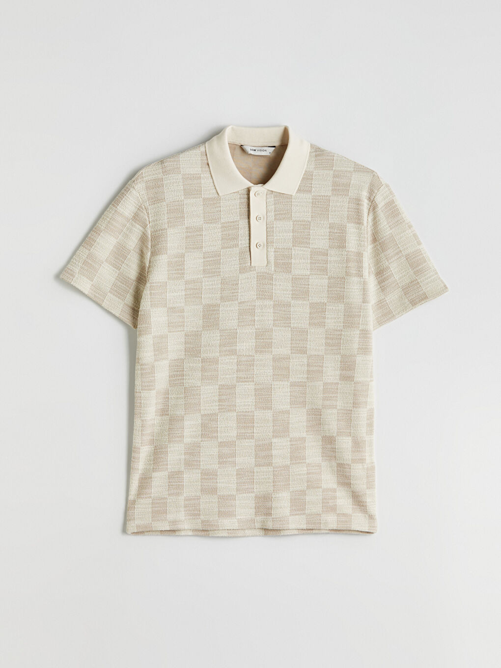 Bej Polo Yaka Erkek Tişört-4