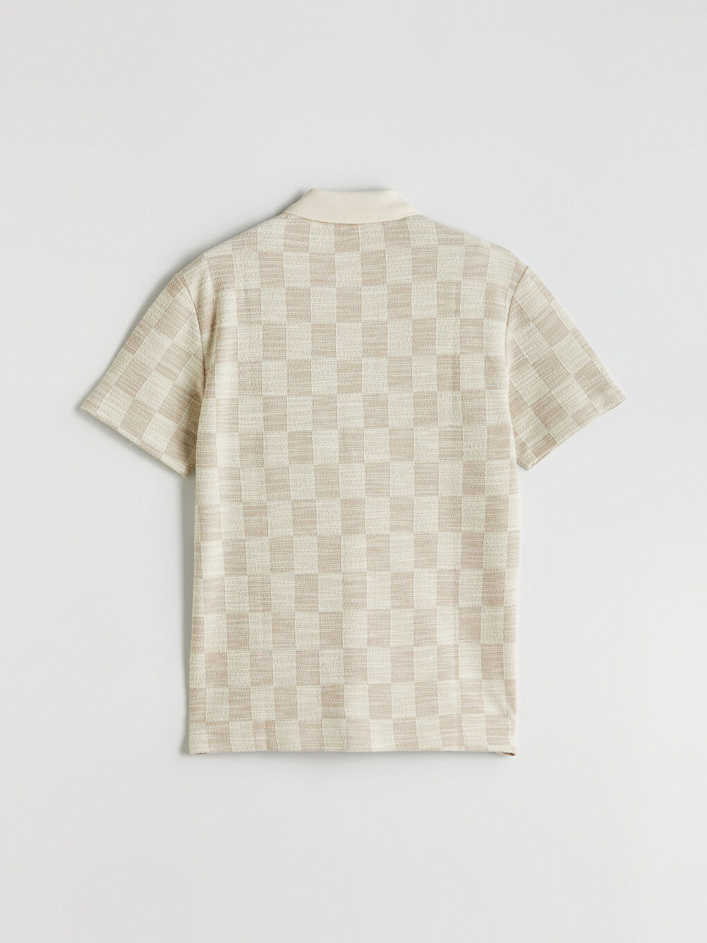 Bej Polo Yaka Erkek Tişört-5