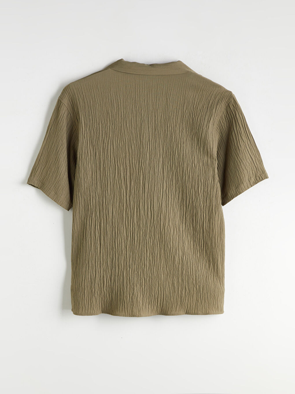 Haki Regular Fit Kısa Kollu Erkek Gömlek-9