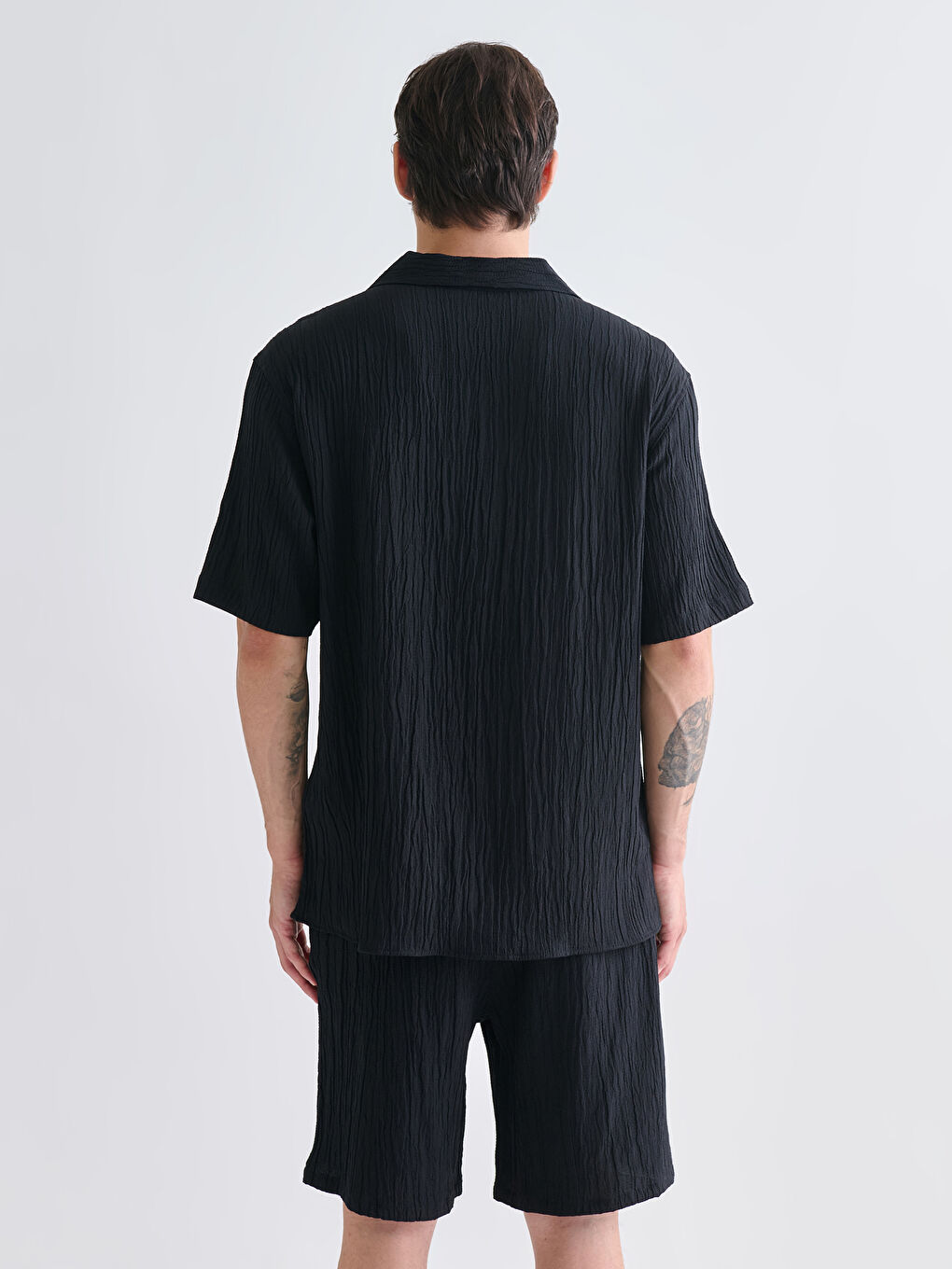 قميص رجالي بكم قصير بقصة عادية-6