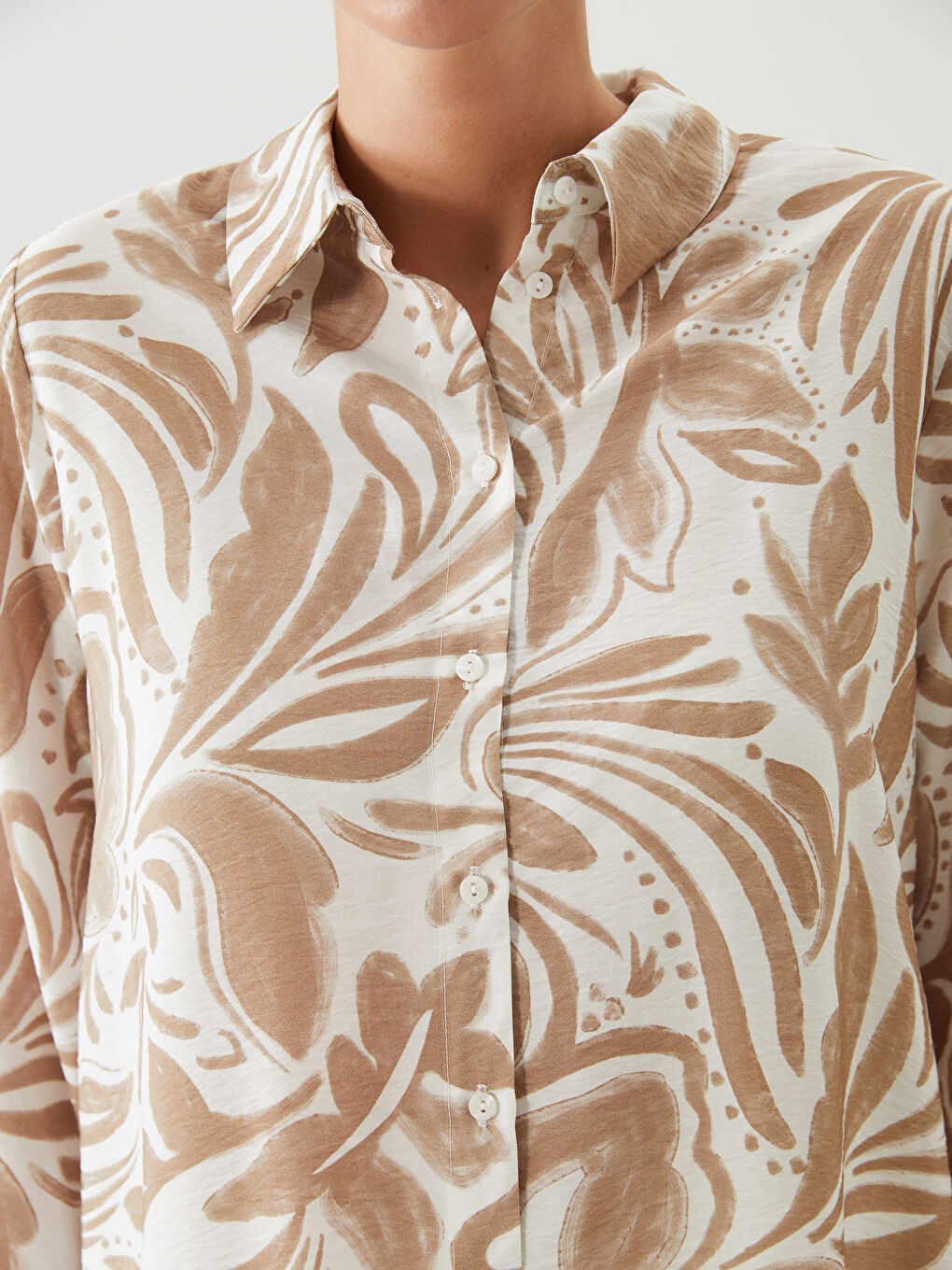 Patterned Women's Shirt Tunic -S5NI48Z8-LQB