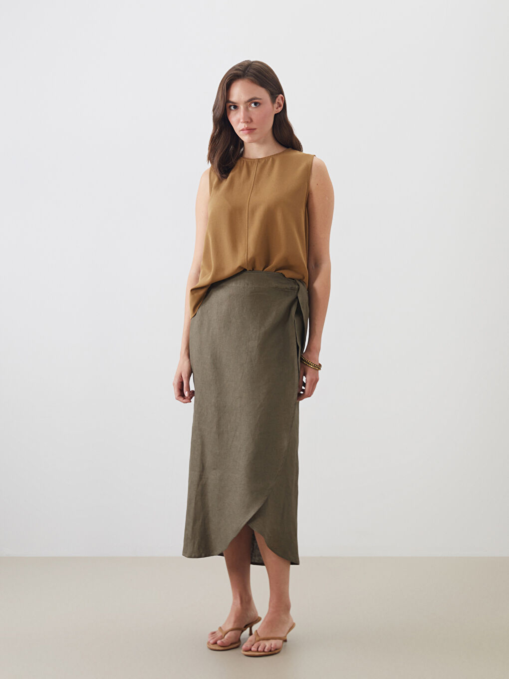 LCWAIKIKI Classic Woman KHAKI Blouse -S5NI53Z8-H9E