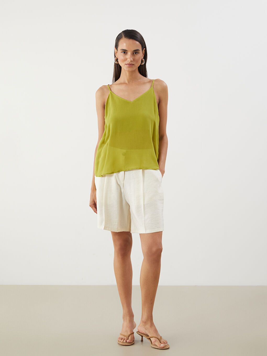 V Neck Strap Blouse -S5NI54Z8-SQ5