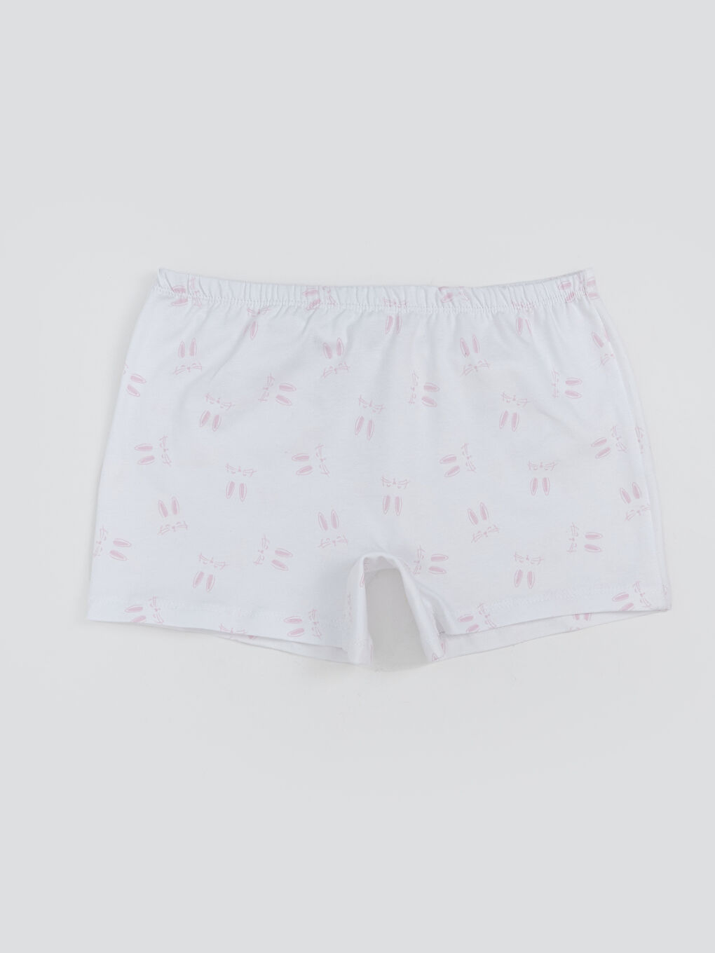 Beyaz Baskılı Kız Çocuk Boxer