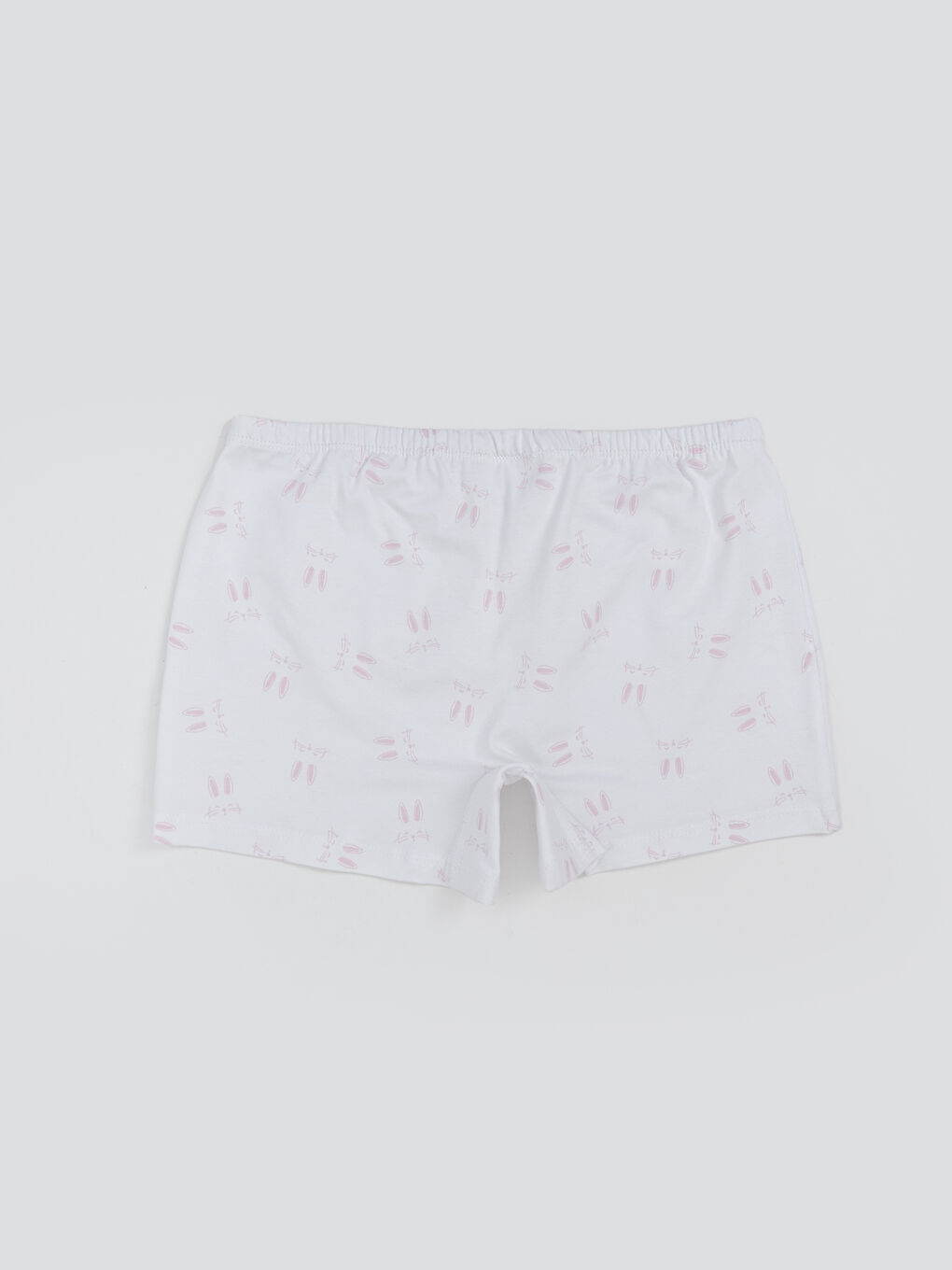 Beyaz Baskılı Kız Çocuk Boxer-1