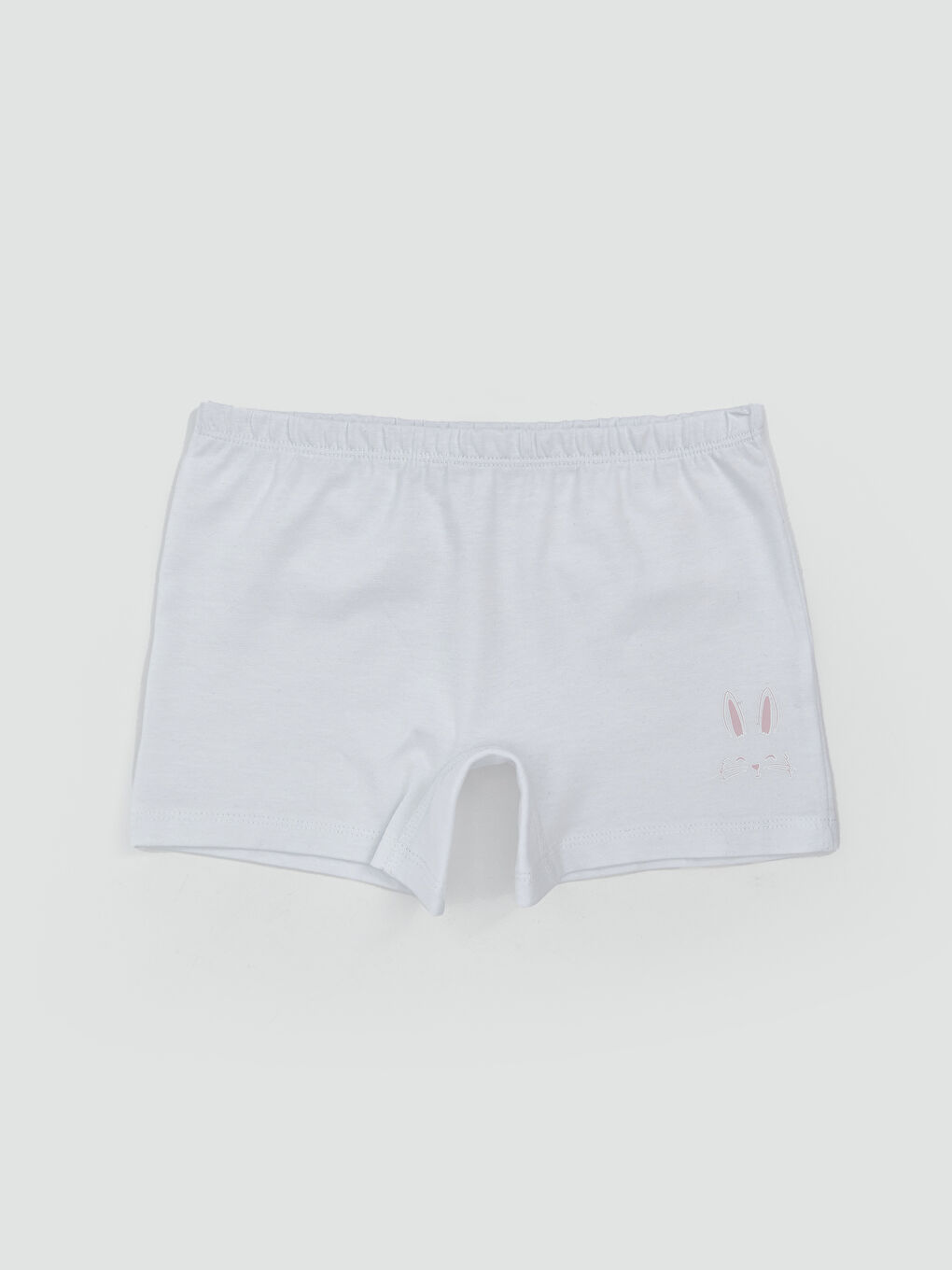 Beyaz Baskılı Kız Çocuk Boxer