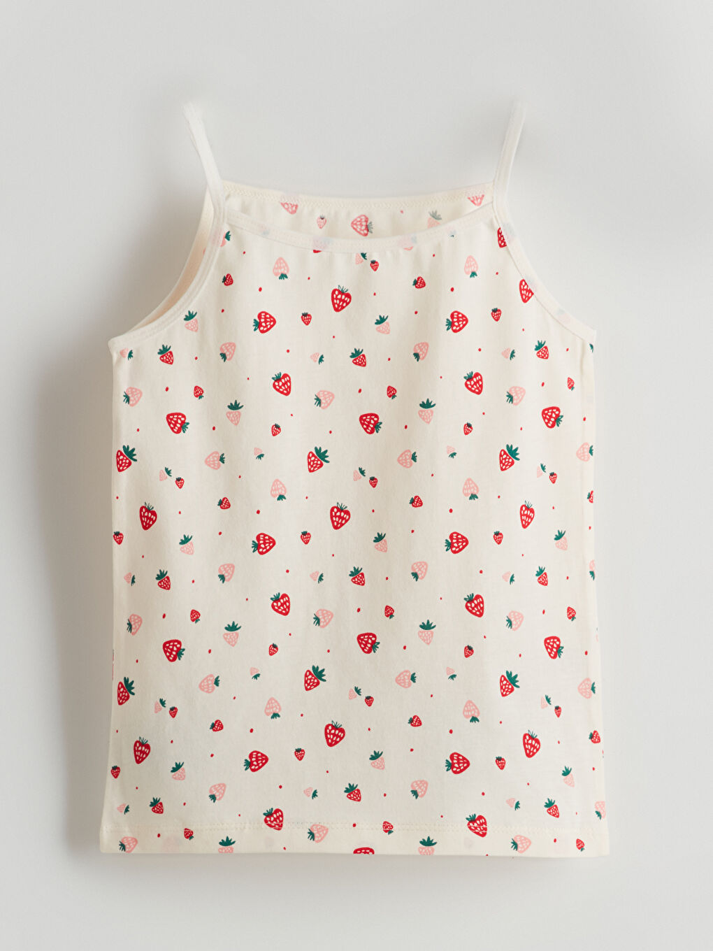 Ekru Kare Yaka Kız Çocuk Atlet