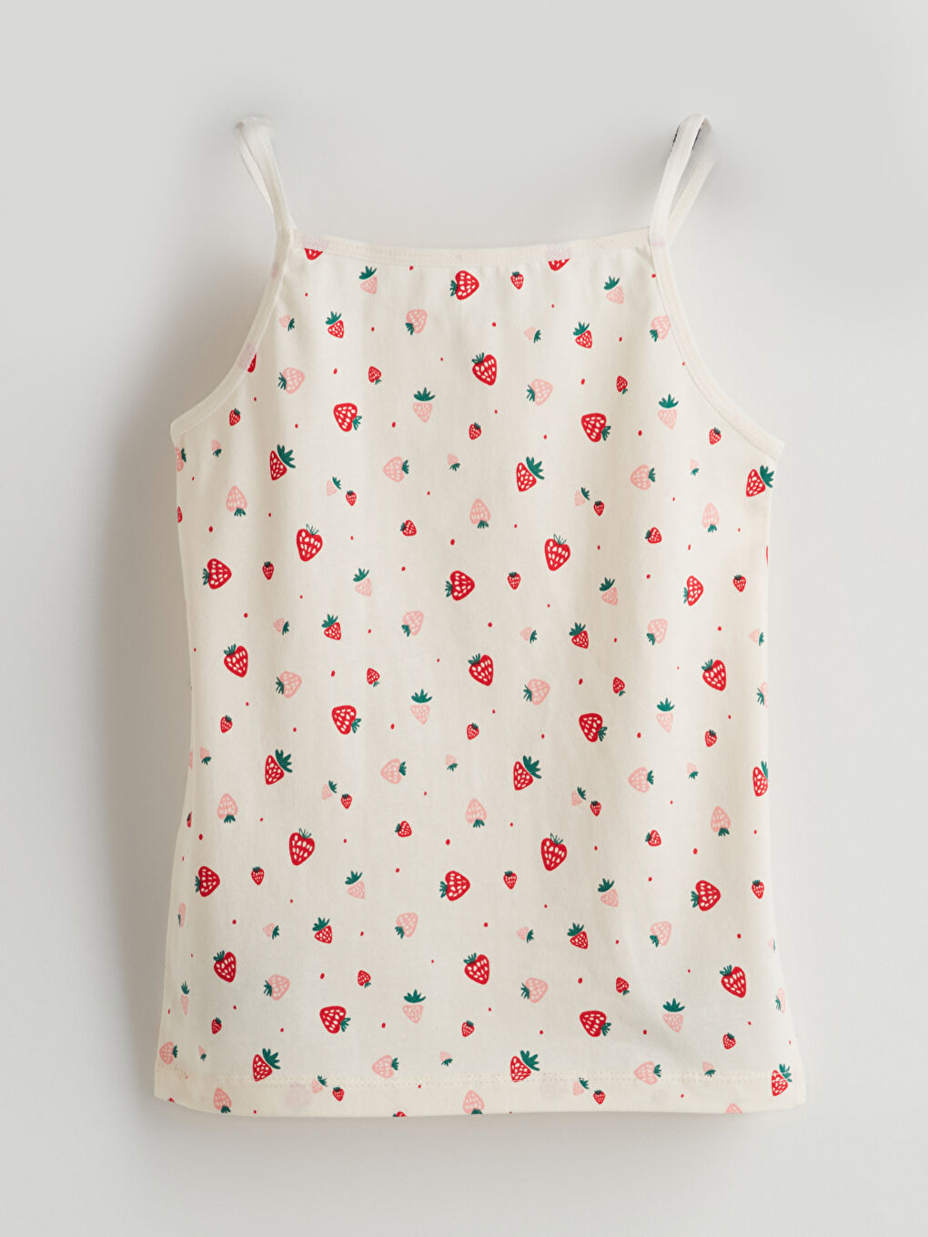 Ekru Kare Yaka Kız Çocuk Atlet-1