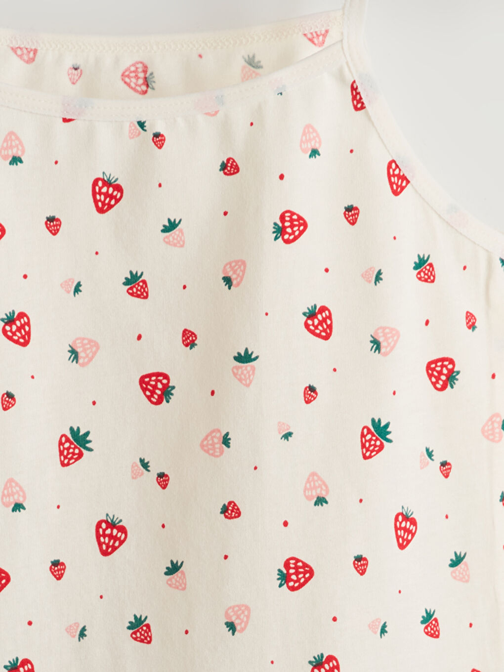 Ekru Kare Yaka Kız Çocuk Atlet-2