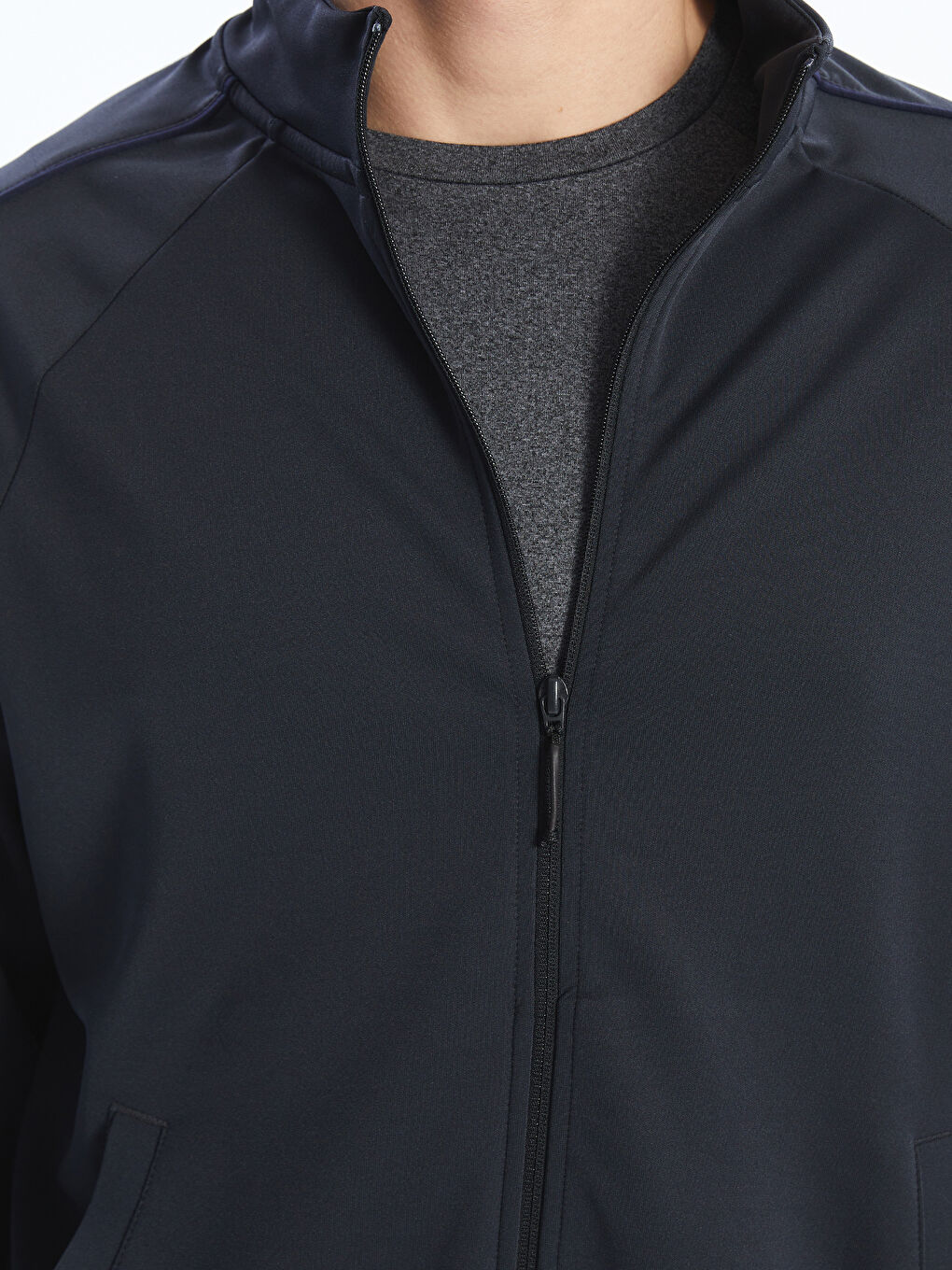 Stand Up Collar Long Sleeve Men's Zippered Sweatshirt -S5NJ02Z8-CTJ
