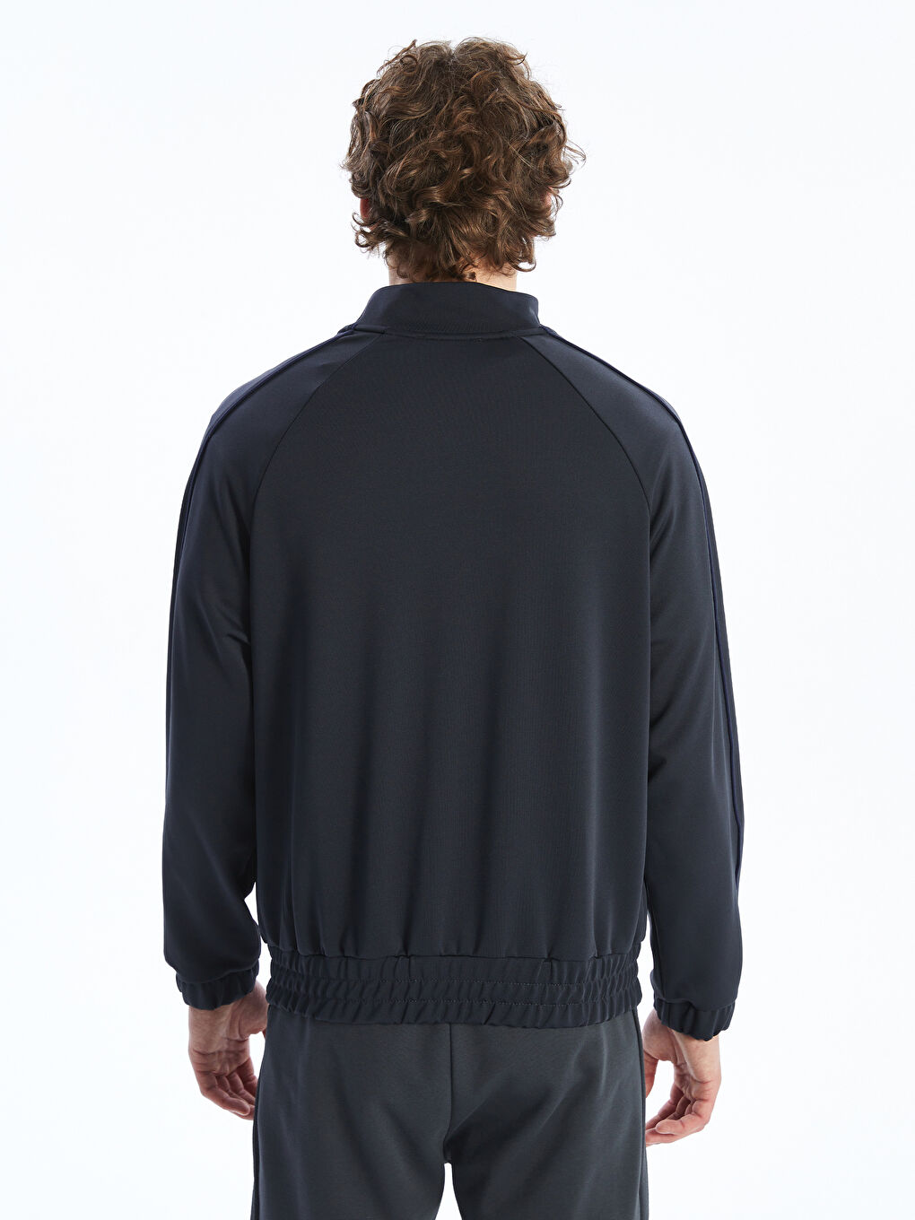 Stand Up Collar Long Sleeve Men's Zippered Sweatshirt -S5NJ02Z8-CTJ