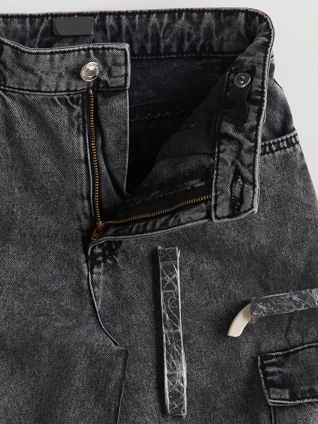 Adjustable Waist Girls' Cargo Denim Pants -S5NJ51Z4-SHP