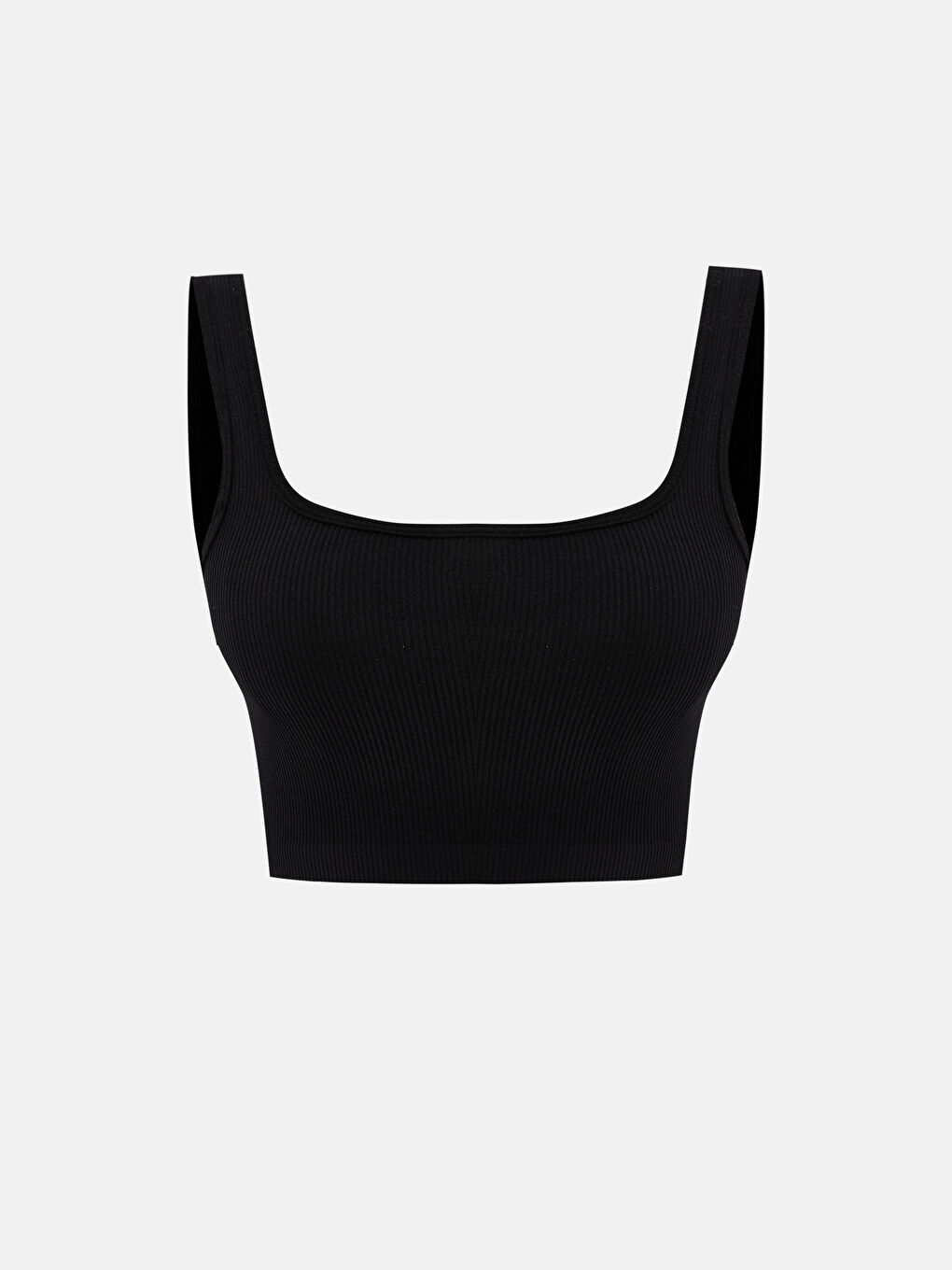 Siyah Balensiz Dolgusuz Düz Seamless Spor Büstiyer