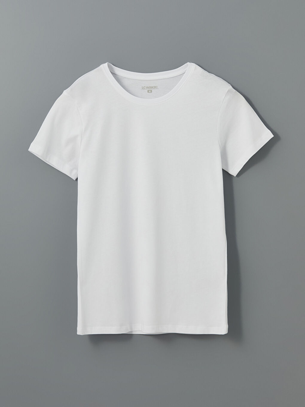 Beyaz Bisiklet Yaka Kısa Kollu Erkek Atlet