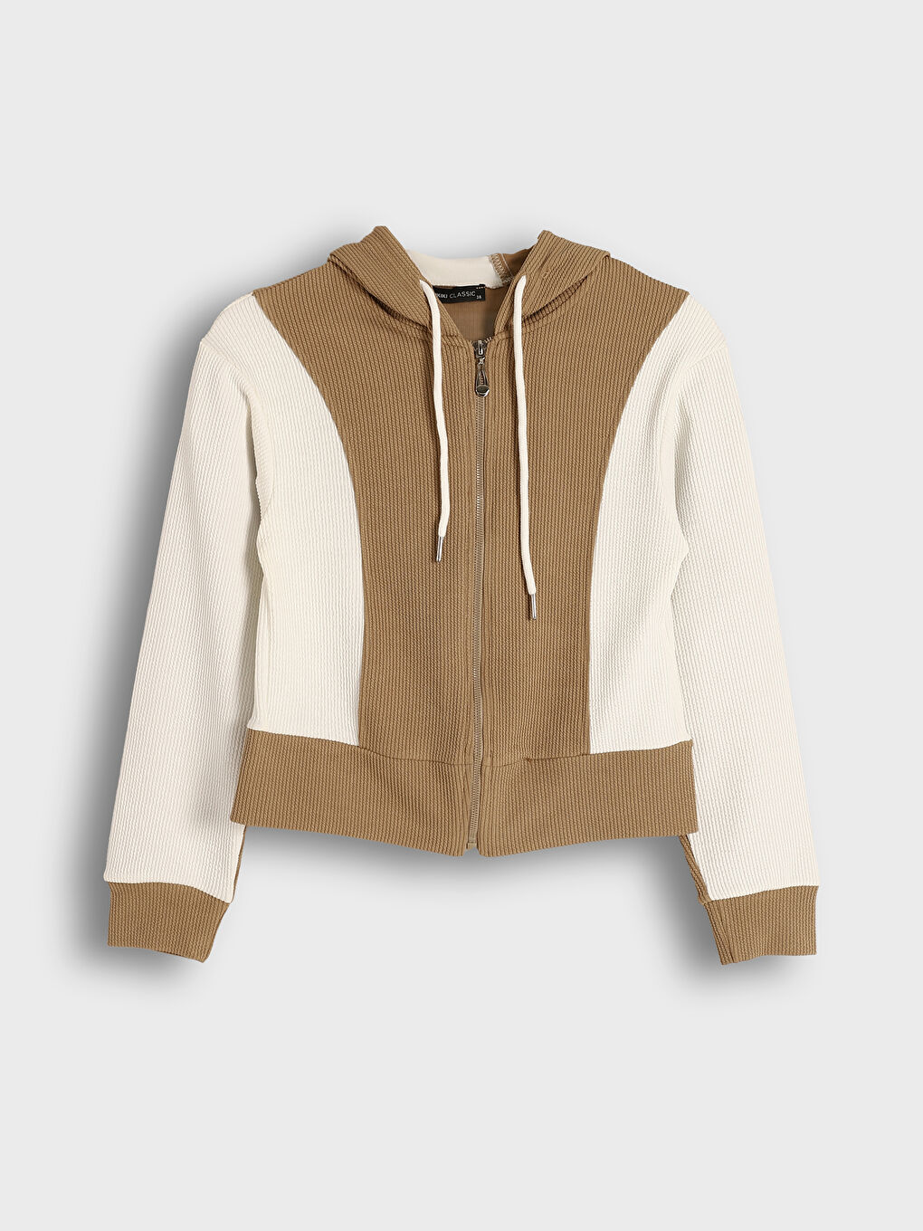 Hooded Color Block Women's Zip-Up Sweatshirt-4
