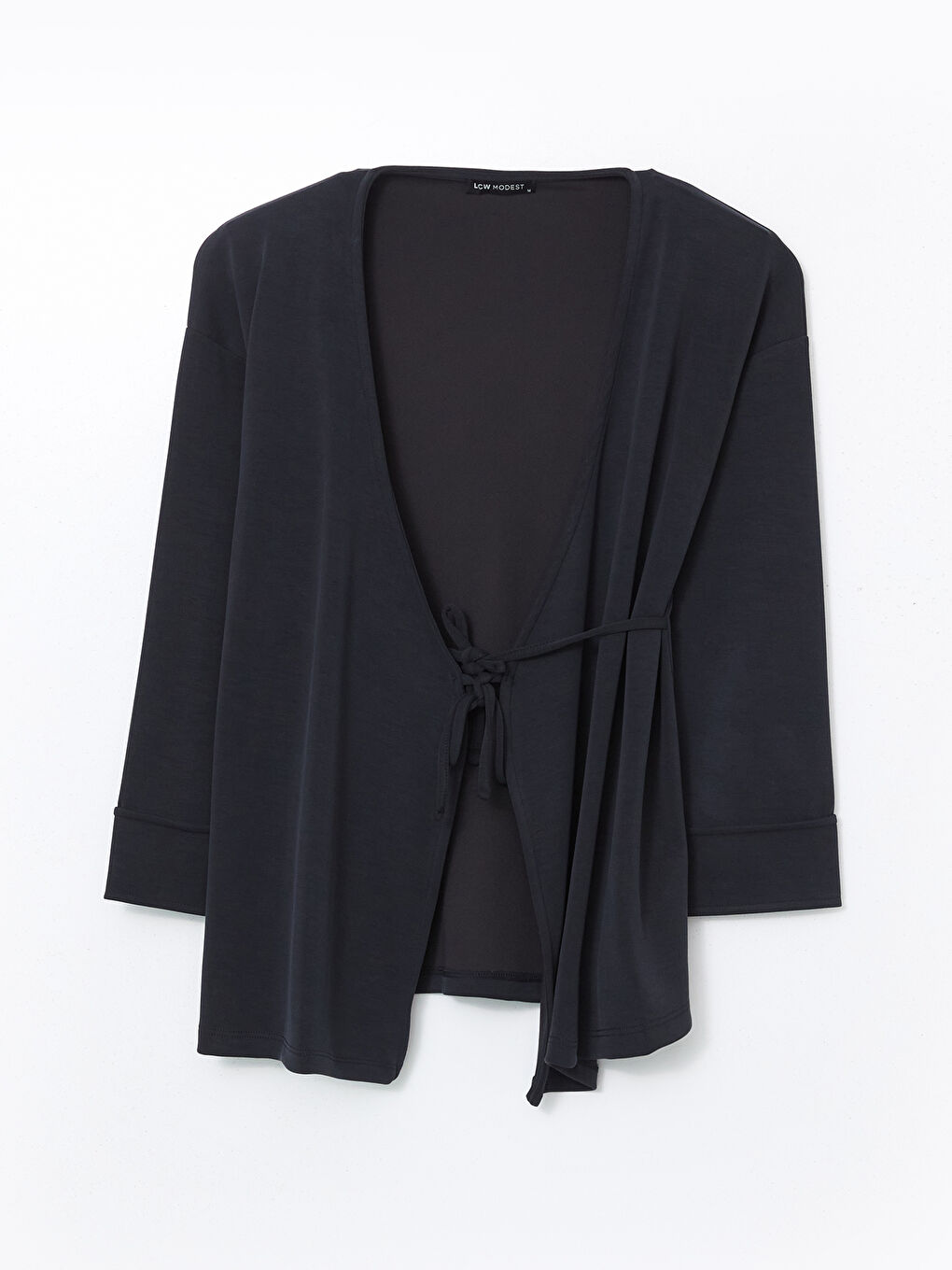 Antrasit Şal Yaka Modal Karışımlı Kadın Hırka-4