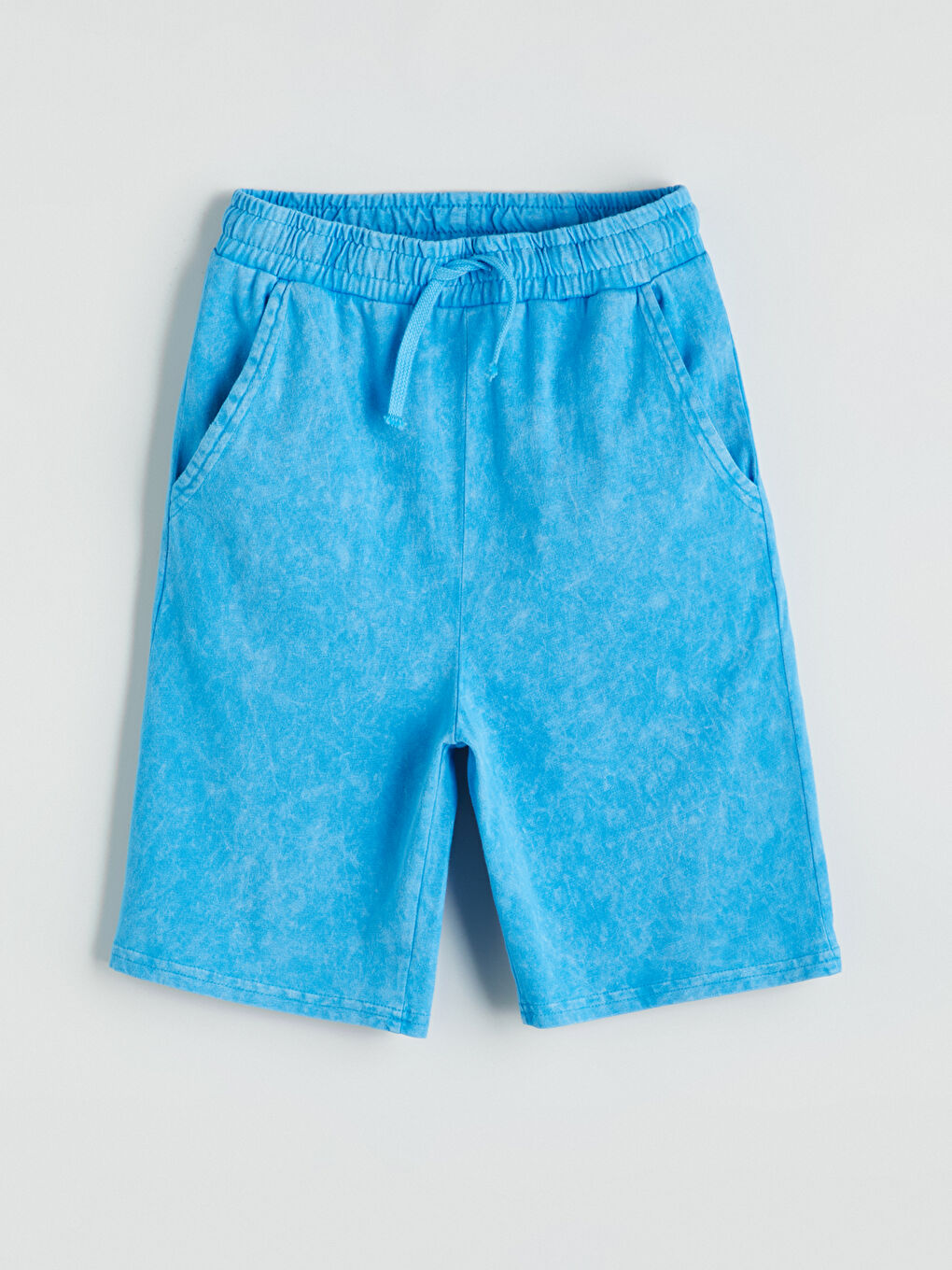 Mavi Beli Lastikli Erkek Çocuk Şort