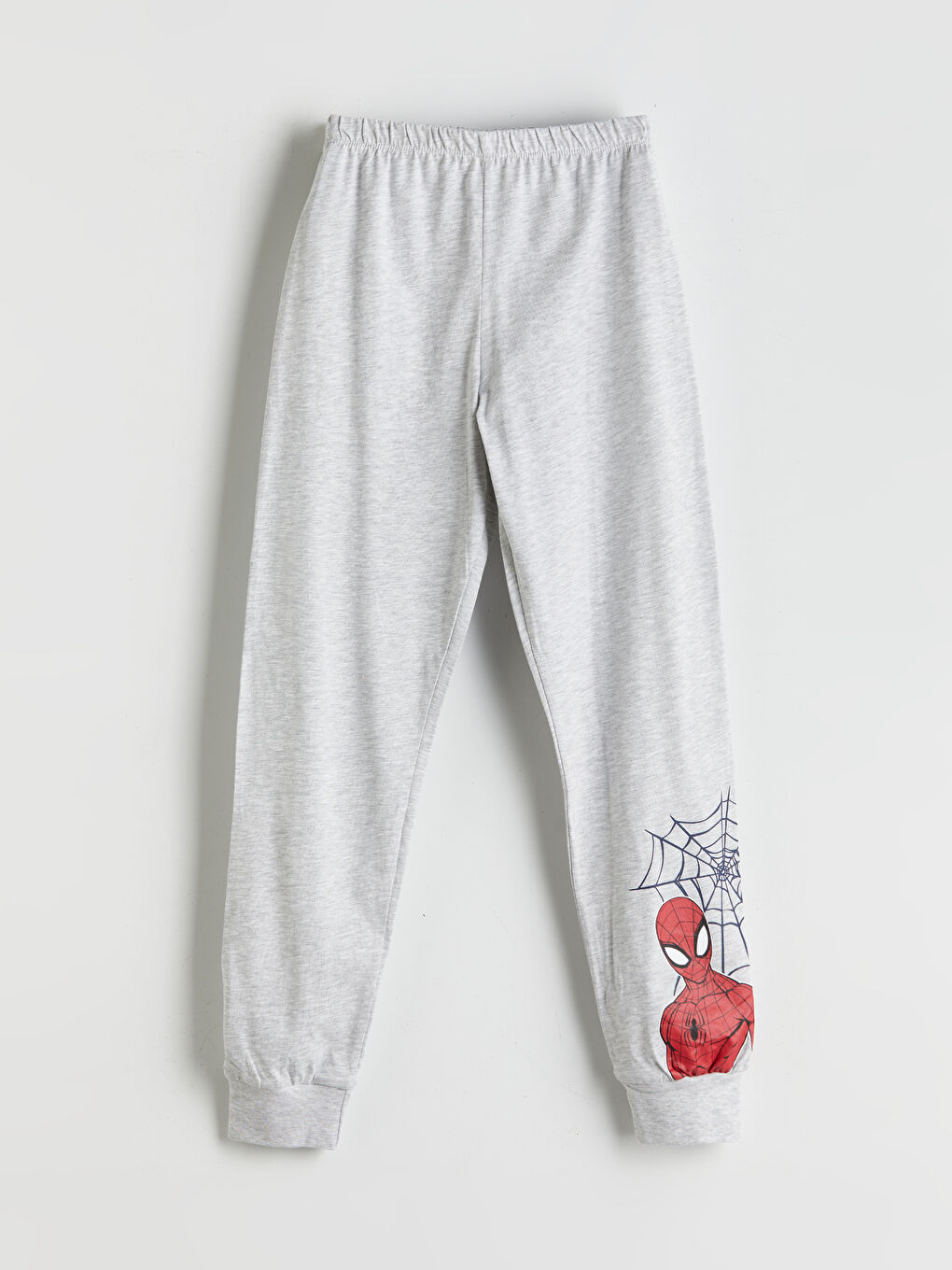 Gri Beli Lastikli Spider-Man Baskılı Erkek Çocuk Pijama Alt