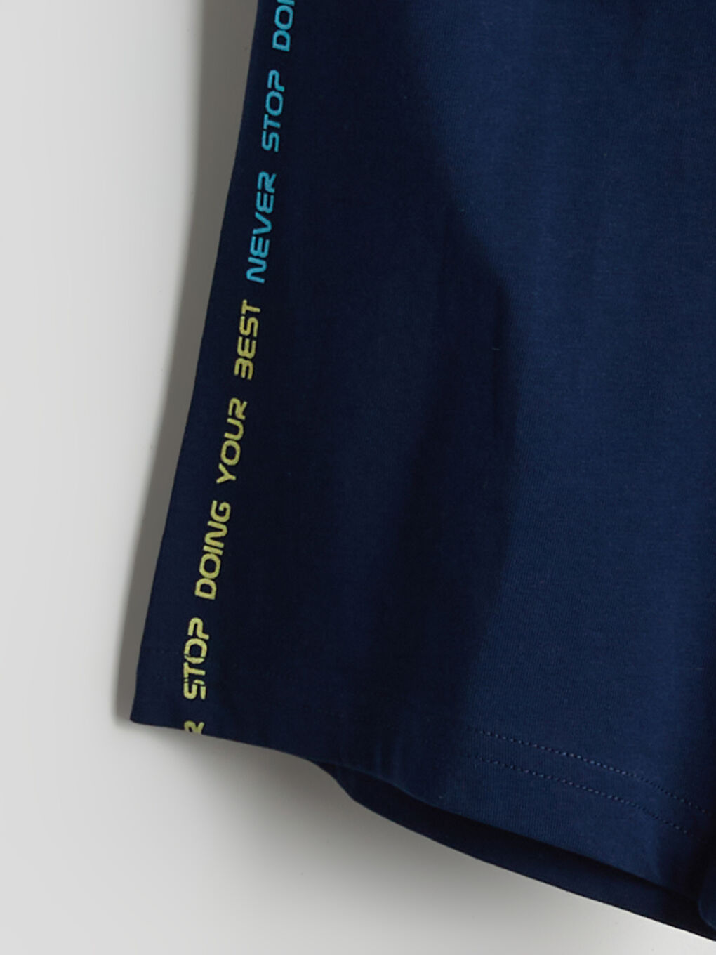 Lacivert Beli Lastikli Erkek Çocuk Pijama Şort-1