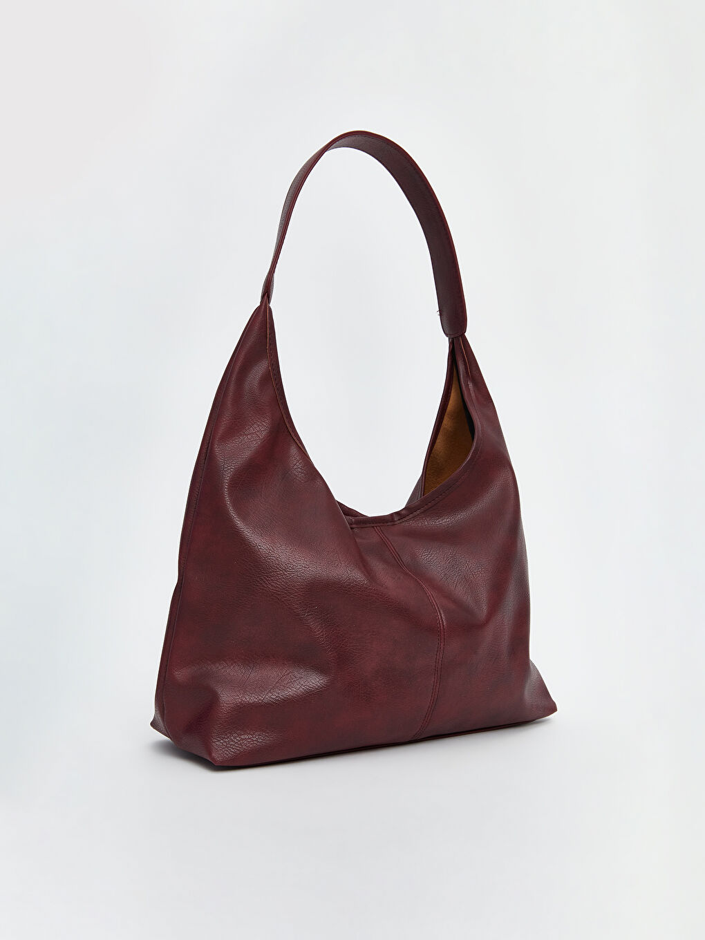 LCW ACCESSORIES Bordo Deri Görünümlü Kadın Omuz Çantası - 1