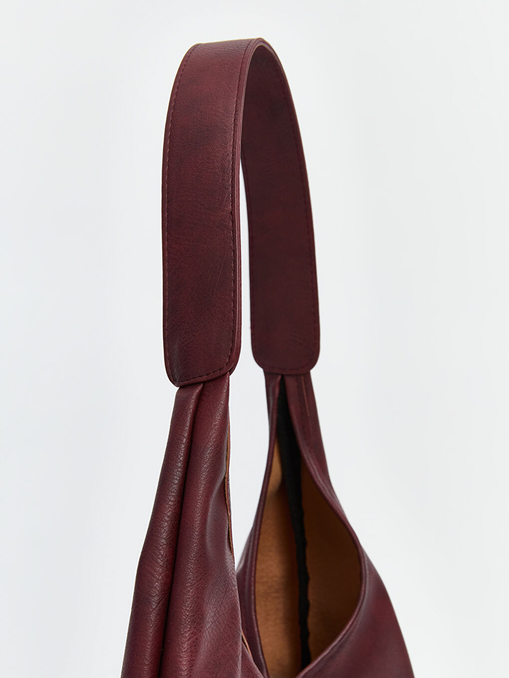 LCW ACCESSORIES Bordo Deri Görünümlü Kadın Omuz Çantası - 2
