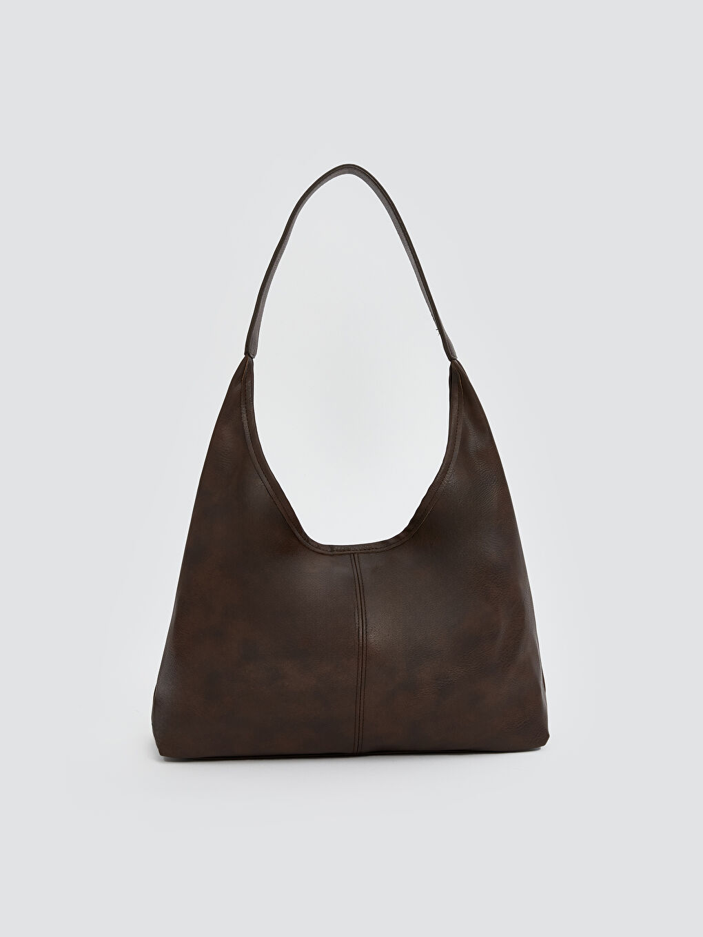 Kahverengi Deri Görünümlü Kadın Omuz Çantası