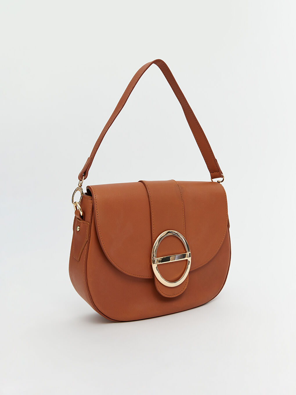 Kahverengi Hakiki Deri Kadın Omuz Çantası-1