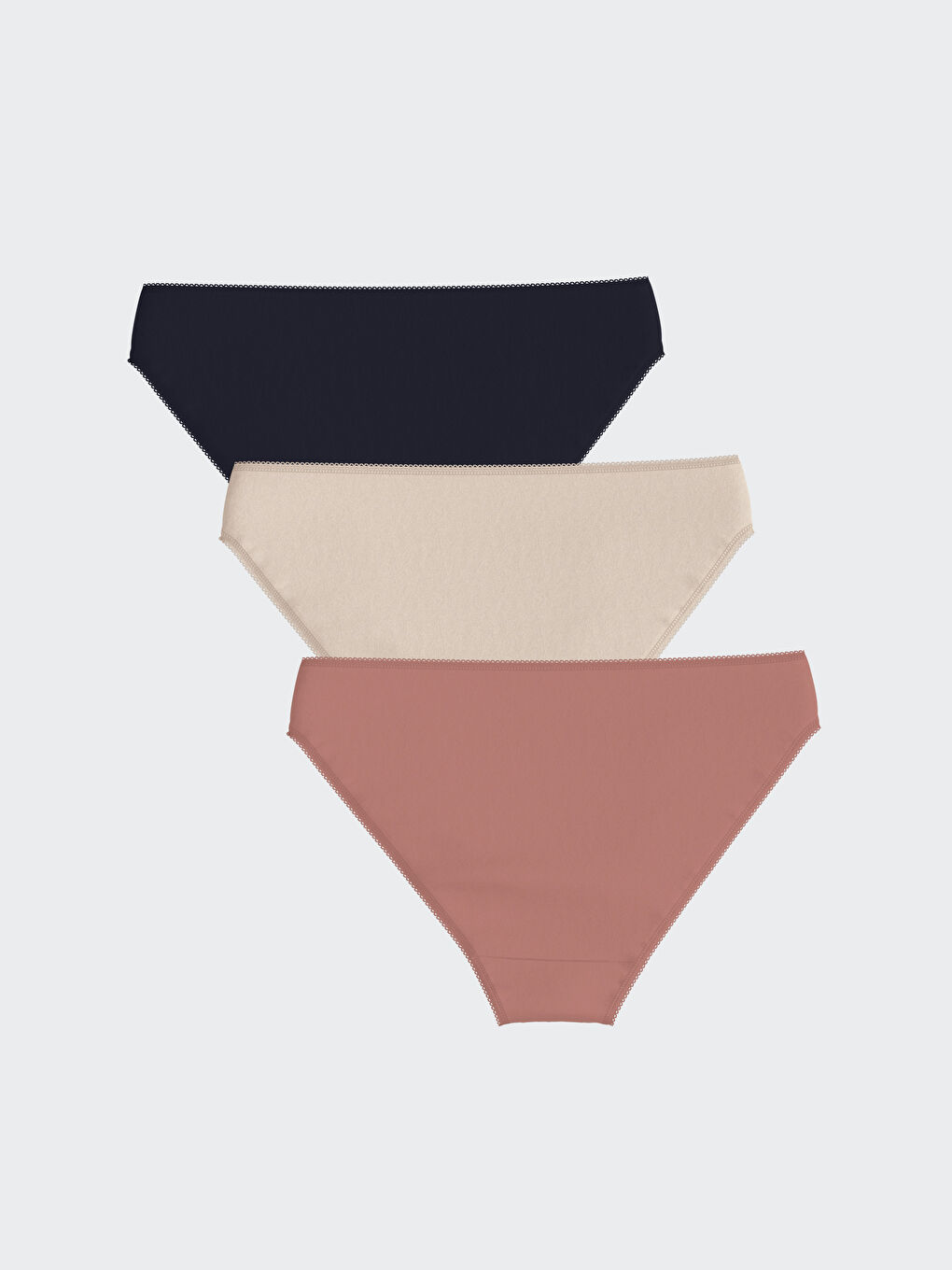 Siyah Düz Bikini Külot 3'lü Paket-1