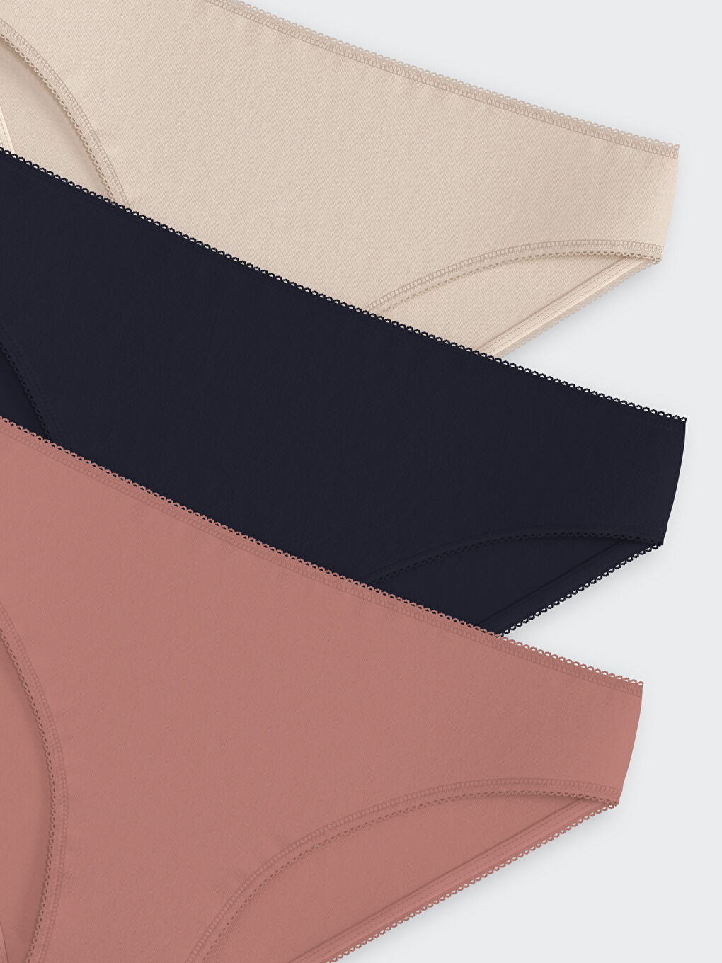 Siyah Düz Bikini Külot 3'lü Paket-2