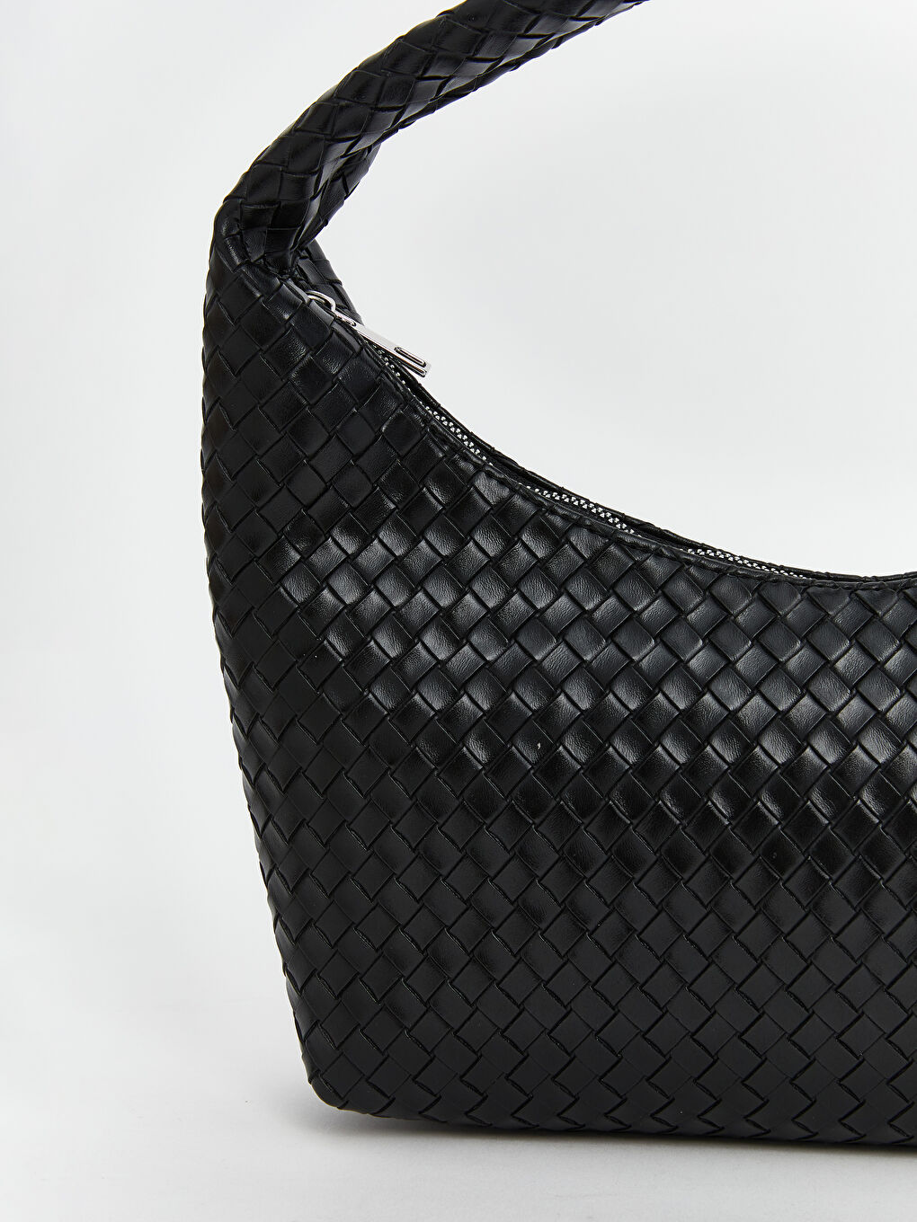 LCW ACCESSORIES Siyah Deri Görünümlü Kadın Omuz Çantası - 4