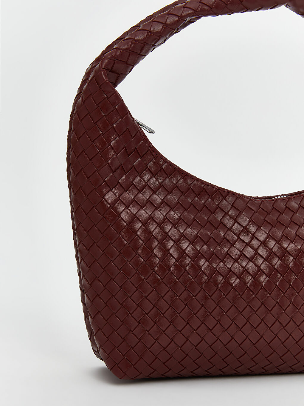 LCW ACCESSORIES Bordo Deri Görünümlü Kadın Omuz Çantası - 4