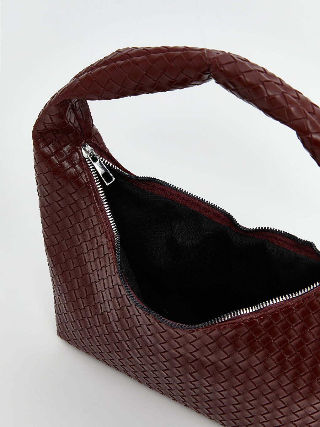 LCW ACCESSORIES Bordo Deri Görünümlü Kadın Omuz Çantası - 5