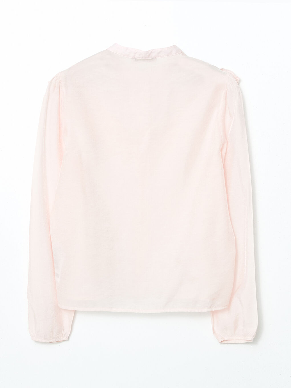 Pembe Hakim Yaka Şifon Kadın Gömlek-5