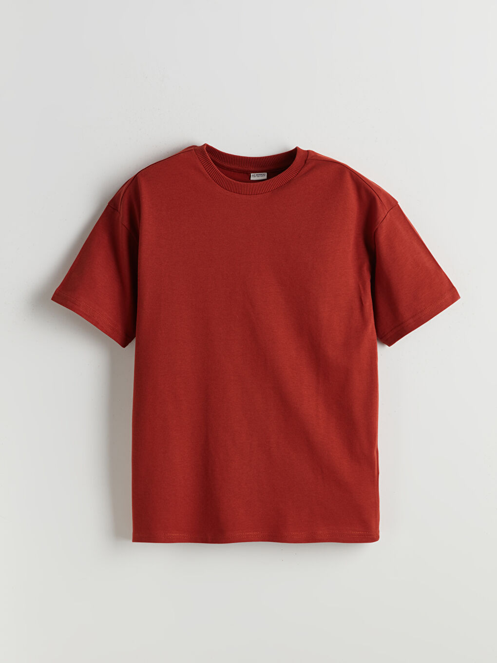 Turuncu Rahat Kalıp Bisiklet Yaka Basic Erkek Çocuk Tişört