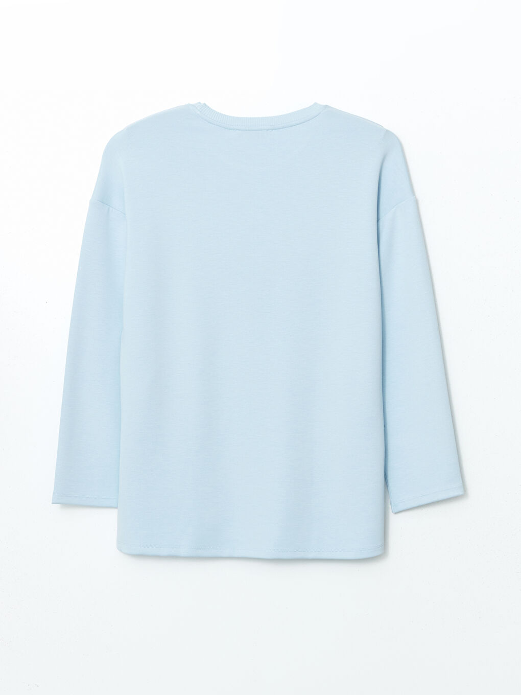 Mavi Baskılı Oversize Kadın Sweatshirt Tunik-5