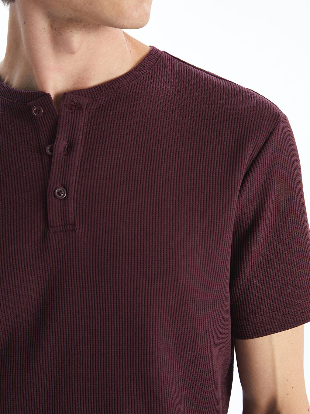 Crew Neck Short Sleeve Men's Pajama Top -S5NL97Z8-HMJ