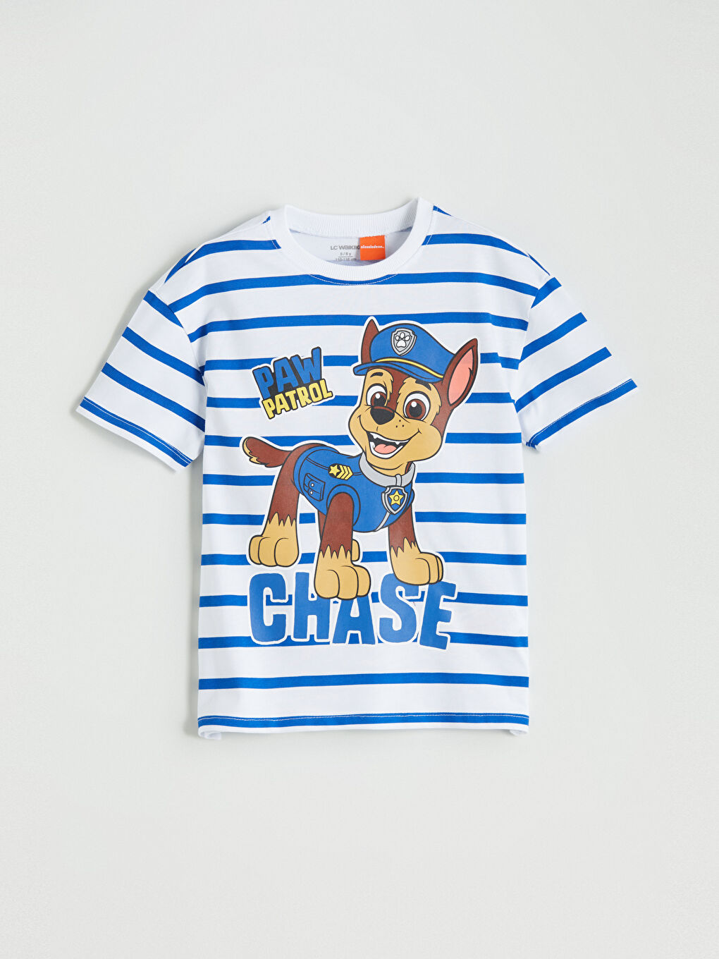 Beyaz Bisiklet Yaka Paw Patrol Baskılı Erkek Çocuk Tişört