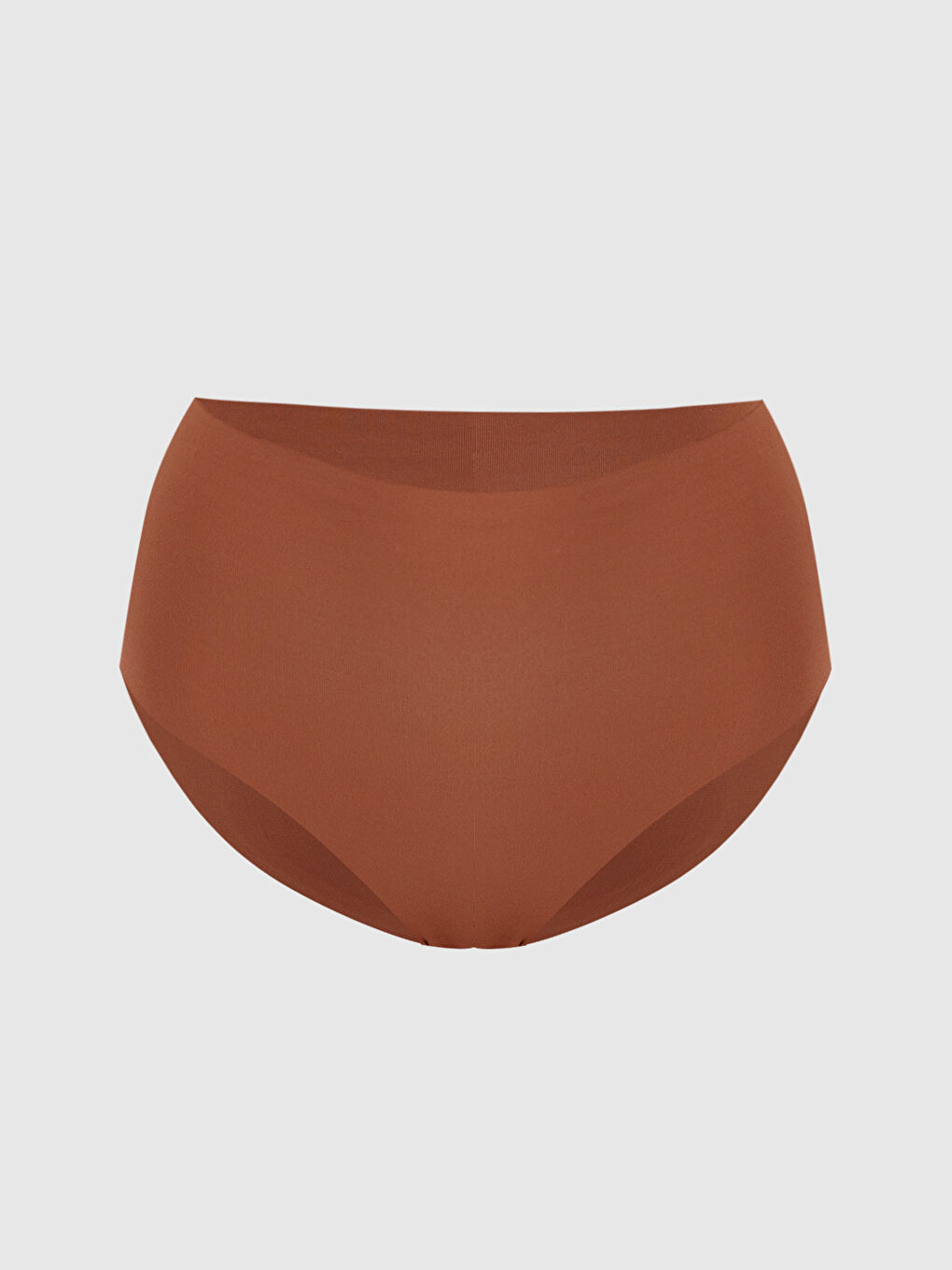 Kahverengi Yüksek Bel Dikişsiz Külot
