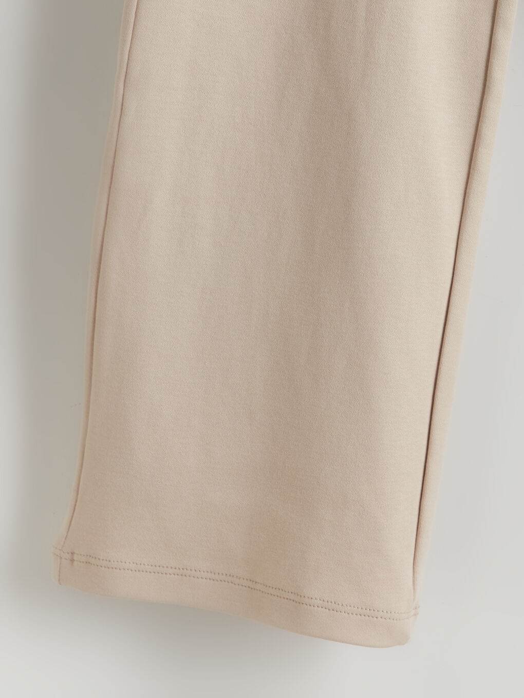 Bej Beli Lastikli Kız Çocuk Eşofman Altı-1