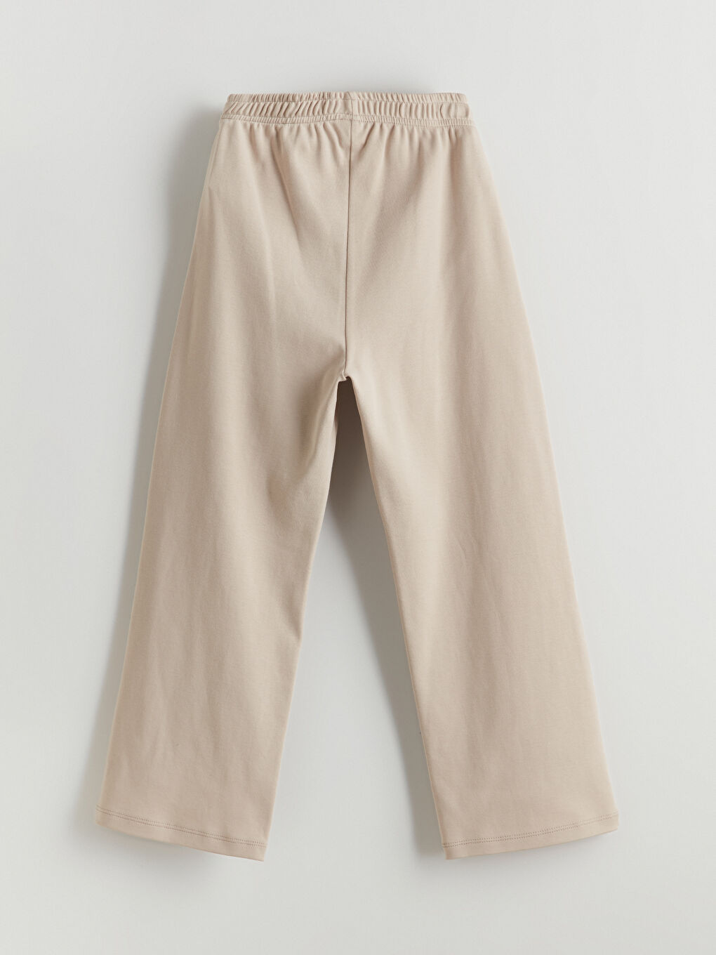 Bej Beli Lastikli Kız Çocuk Eşofman Altı-2