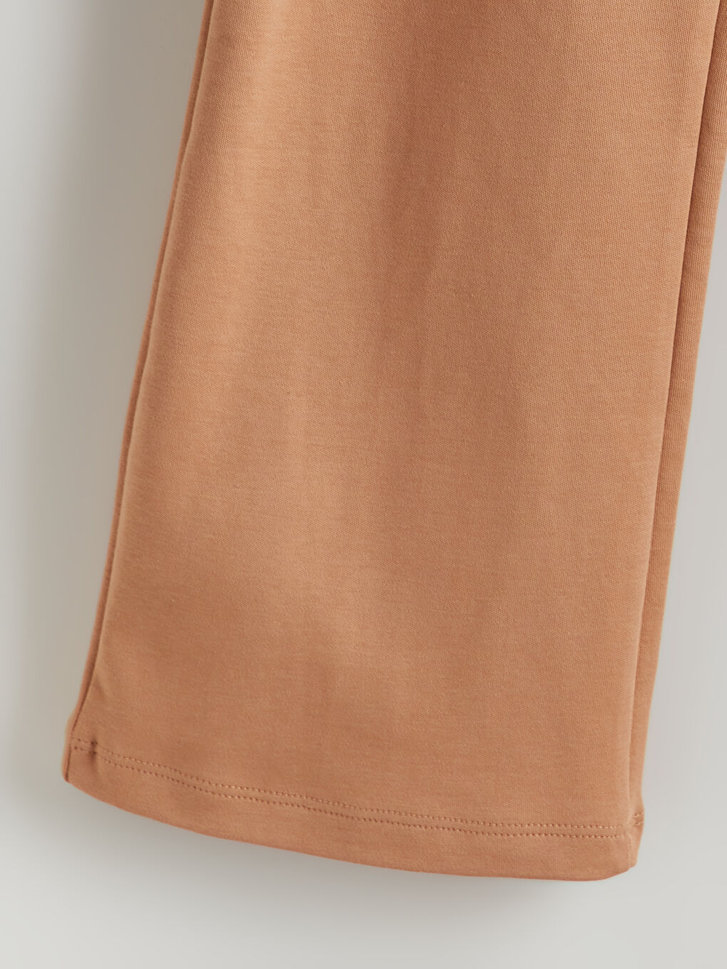 Kahverengi Bisiklet Yaka Kız Çocuk Tişört ve Eşofman Altı-5