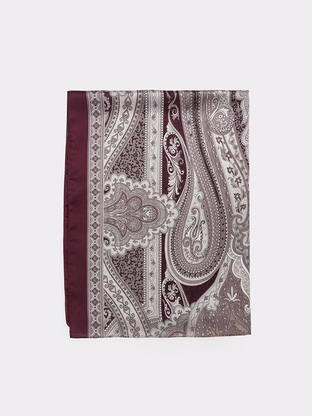 LCW Modest Bordo Etnik Desenli Kadın Şal - 1