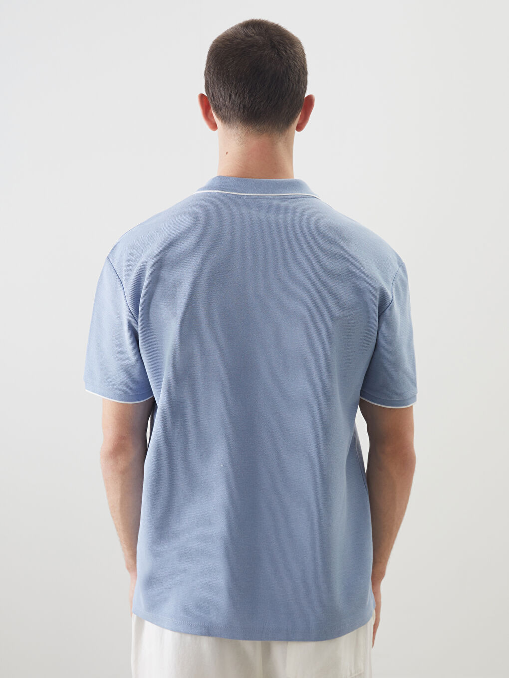 Polo Neck Short Sleeve Basic Men's T-Shirt -S5NN24Z8-QZA